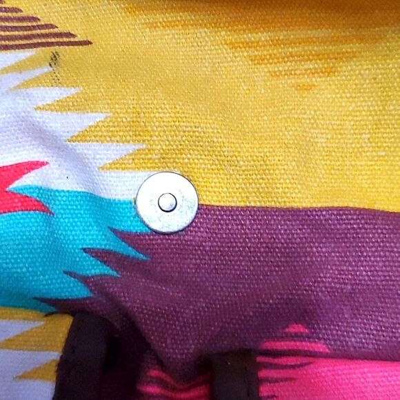 Mossimo Boho Azte  Southwestern Pattern Large Canvas Backpack - Picture 8 of 11